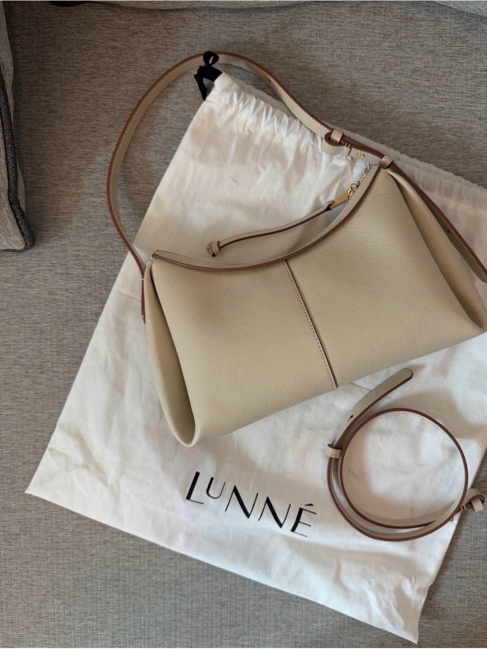 Lunné Kith Shoulder Bag Textured Vanilla